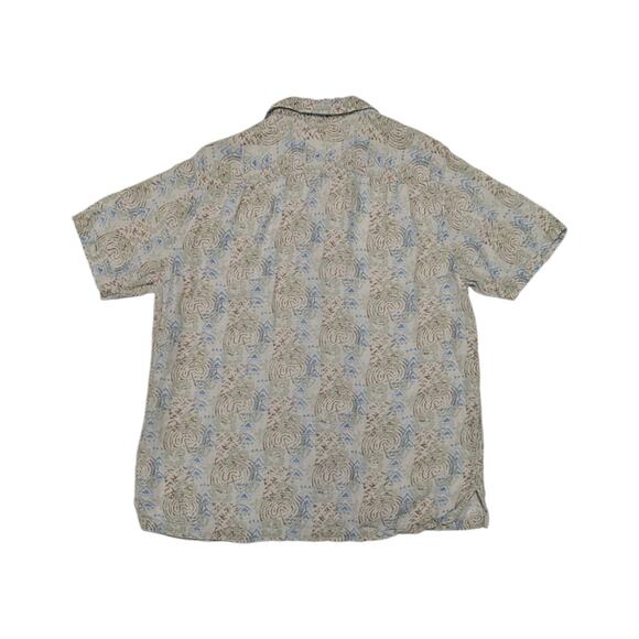 Vintage Margaritaville Silk Linen Button Down Shirt Mens Medium Jimmy Buffett - Picture 2 of 3